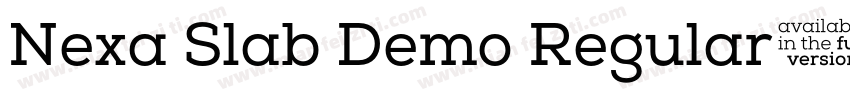 Nexa Slab Demo Regular字体转换